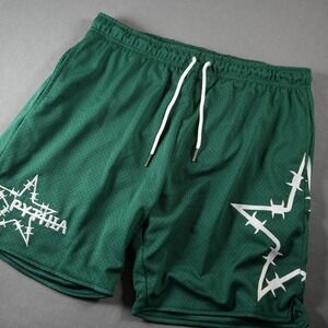 Pythia Barbed Wire Star Mesh Basketball Street Y2K Retro Men Shorts 2X